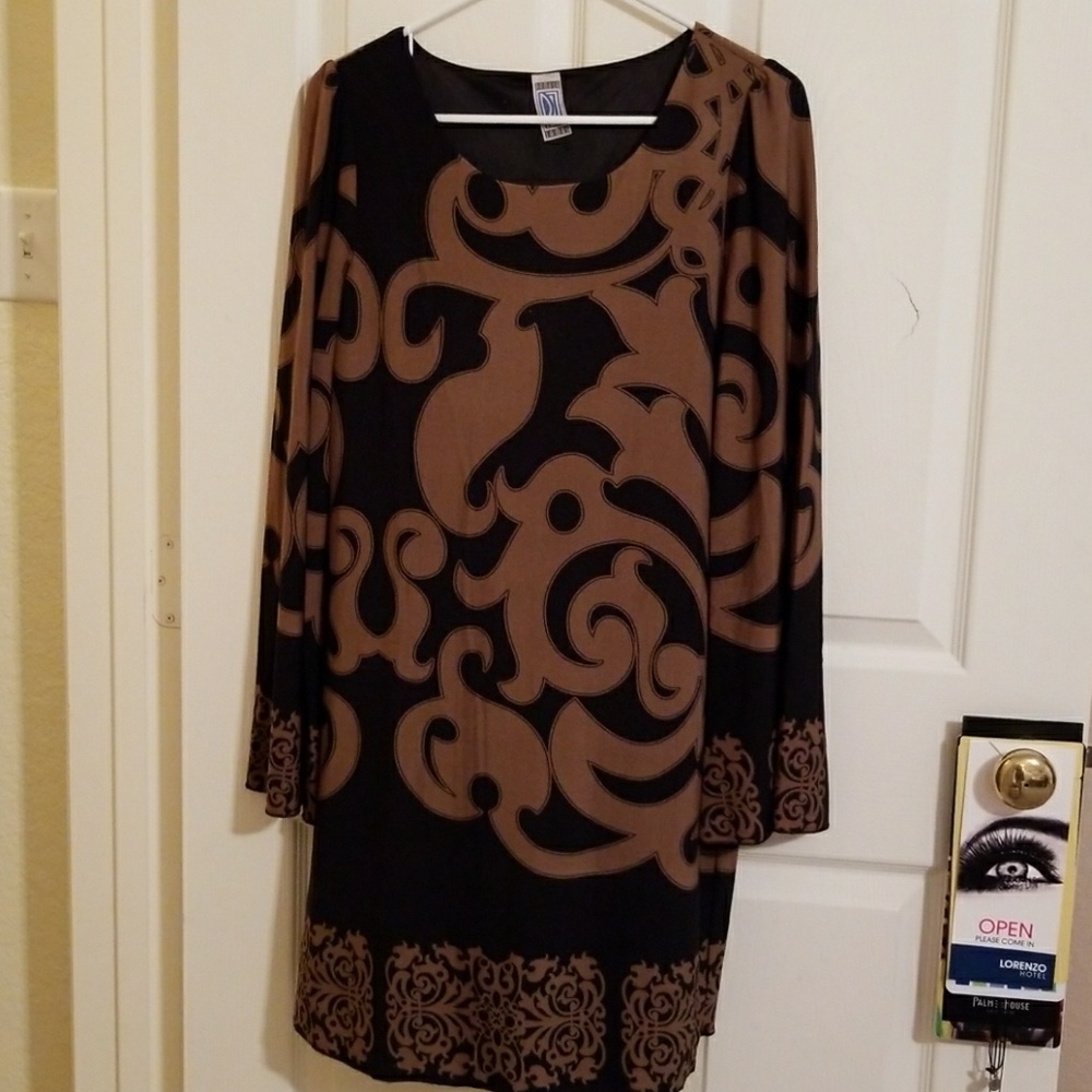 Black & Brown Pattern Tunic